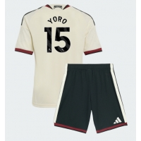 Manchester United Leny Yoro #15 Tredje Tröja Barn 2026-27 Kortärmad (+ Korta byxor)